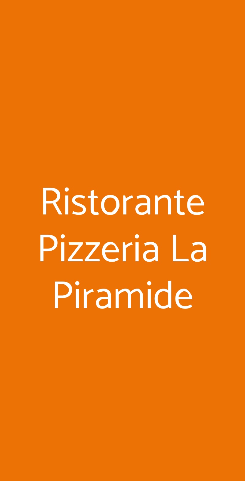 Ristorante Pizzeria La Piramide Guidonia Montecelio menù 1 pagina