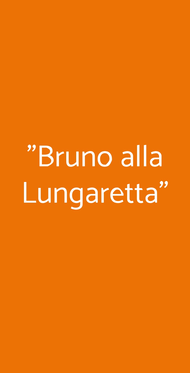 "Bruno alla Lungaretta" Roma menù 1 pagina