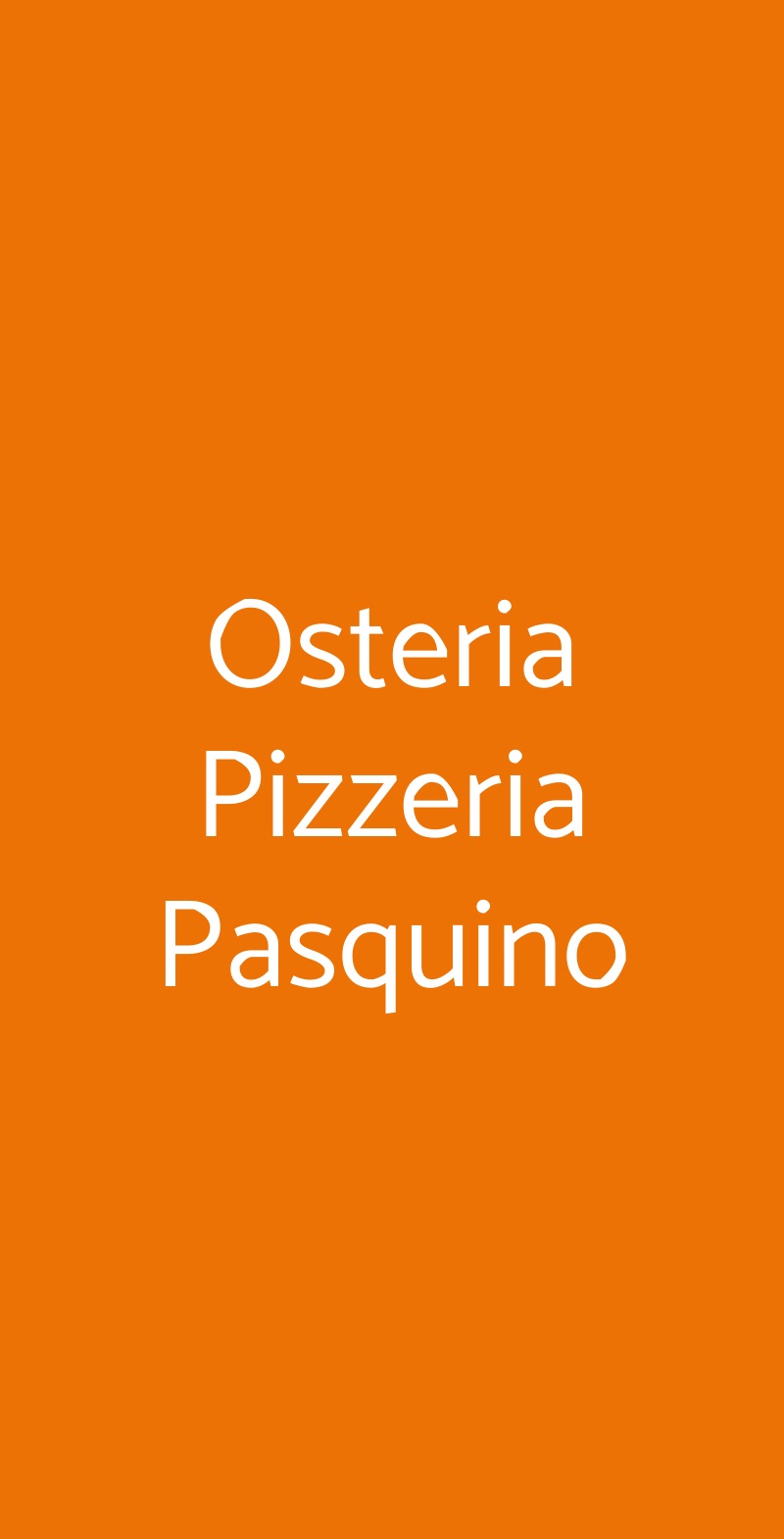 Osteria Pizzeria Pasquino Roma menù 1 pagina