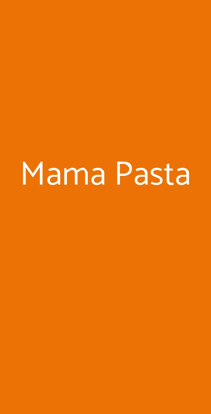 Mama Pasta Roma menù 1 pagina