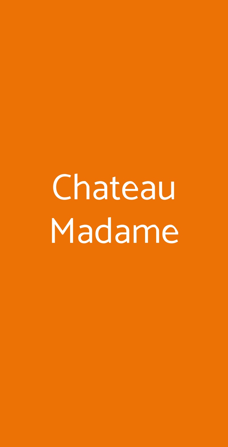Chateau Madame Castel Madama menù 1 pagina