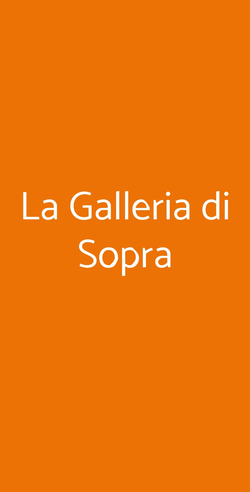 La Galleria di Sopra Albano Laziale menù 1 pagina