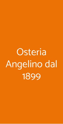Osteria Angelino Dal 1899, Roma