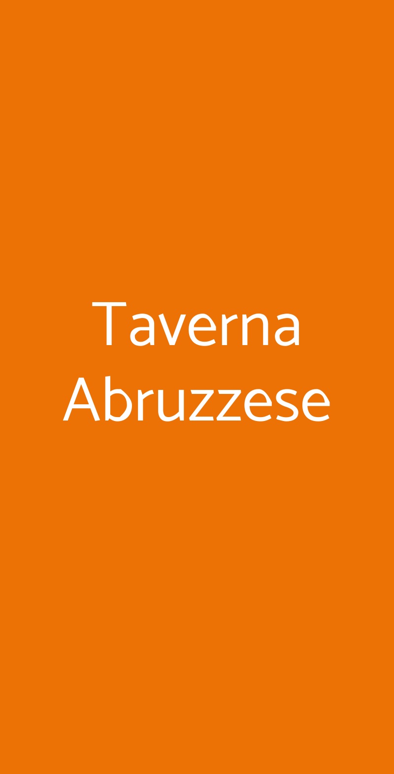 Taverna Abruzzese Roma menù 1 pagina