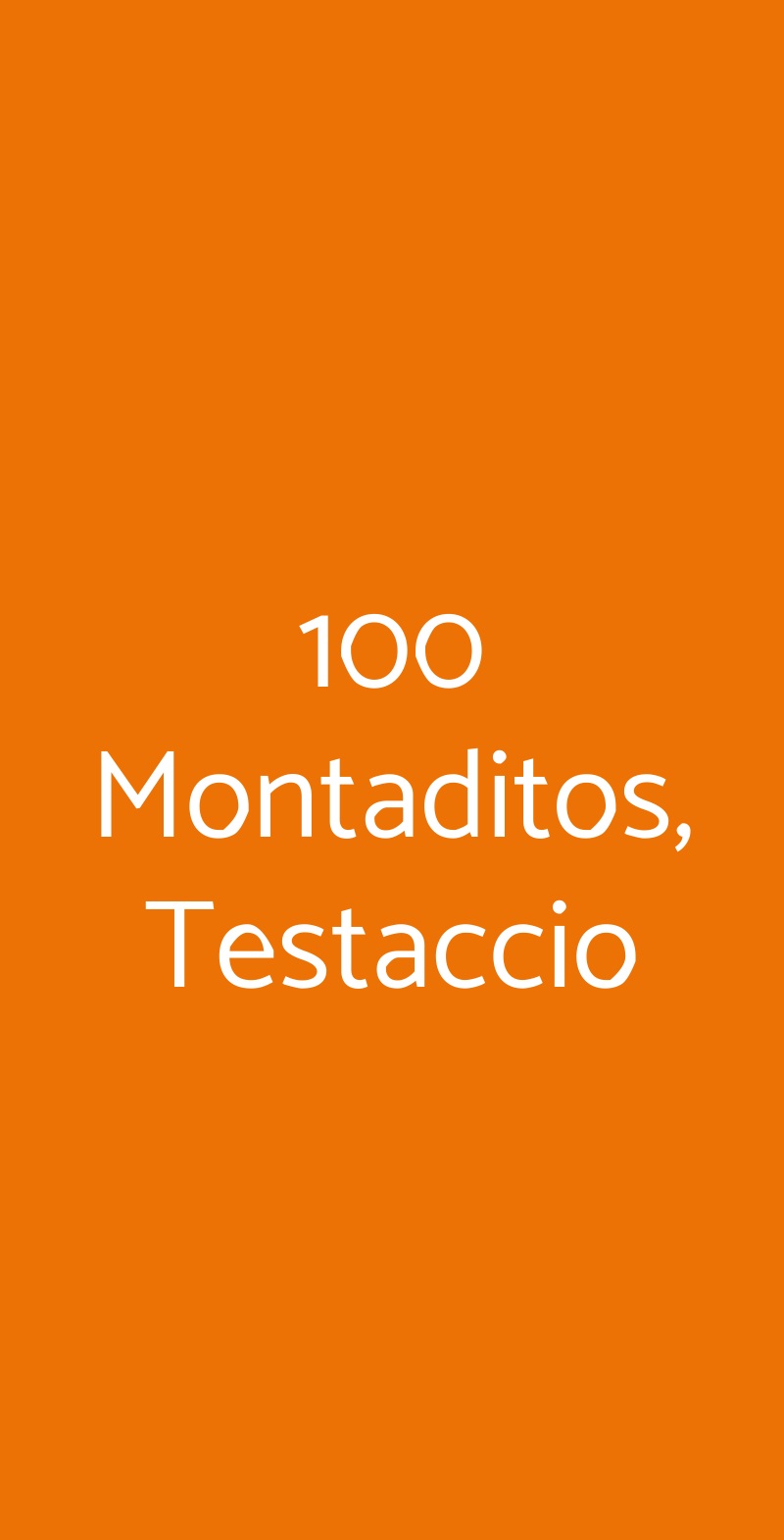 100 Montaditos, Testaccio Roma menù 1 pagina