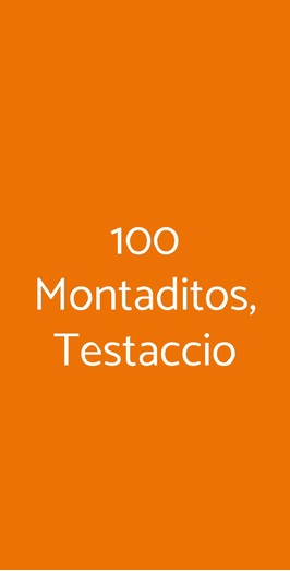 100 Montaditos, Testaccio, Roma