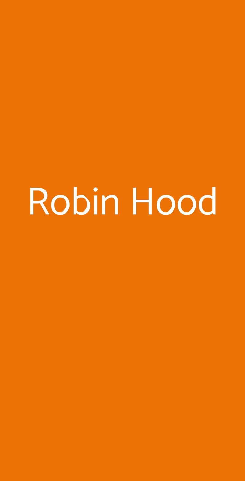 Robin Hood Roma menù 1 pagina