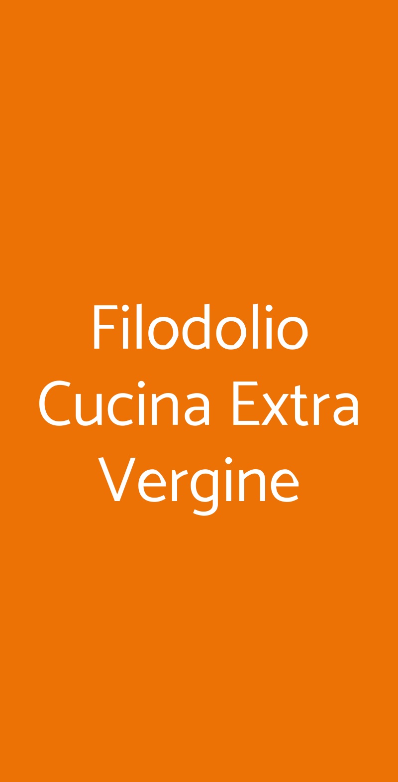Filodolio Cucina Extra Vergine Roma menù 1 pagina