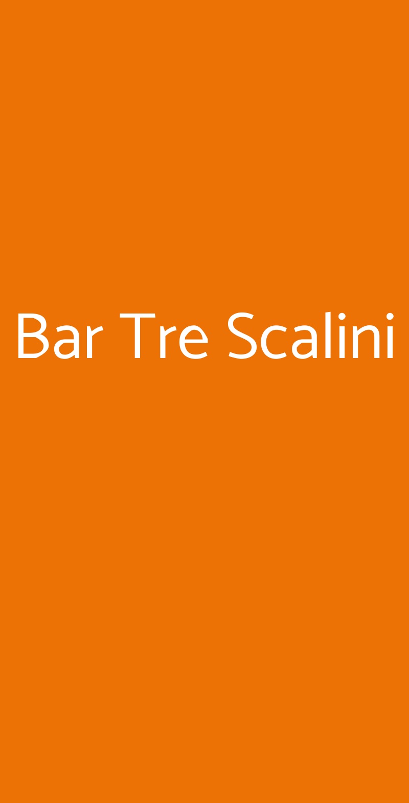 Bar Tre Scalini Roma menù 1 pagina