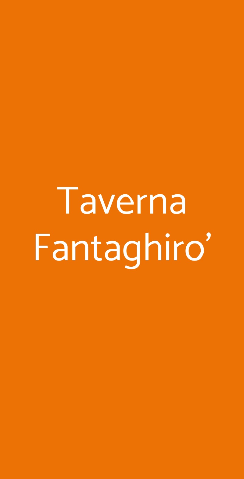 Taverna Fantaghiro', Castel Sant'Elia