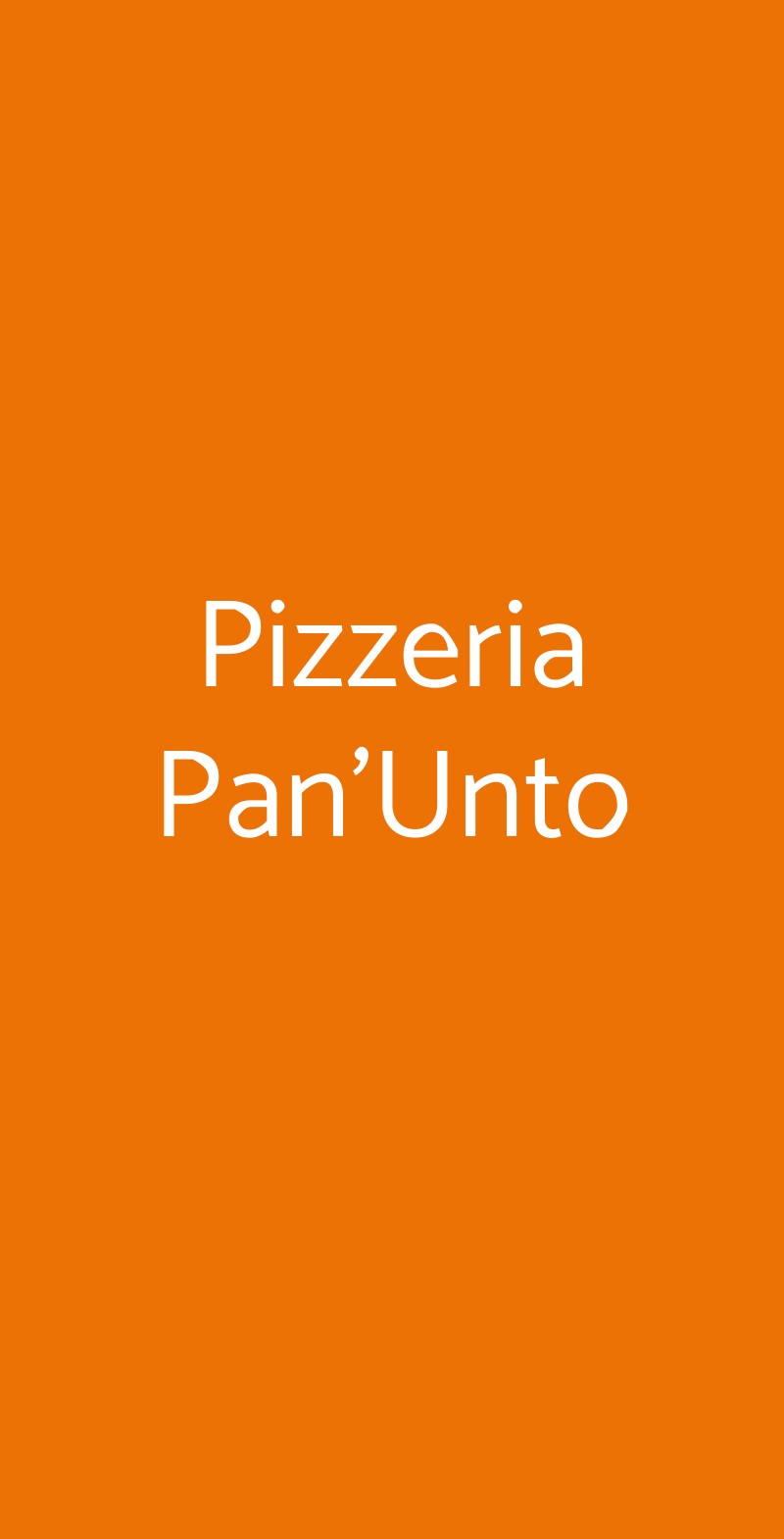 Pizzeria Pan'Unto Roma menù 1 pagina