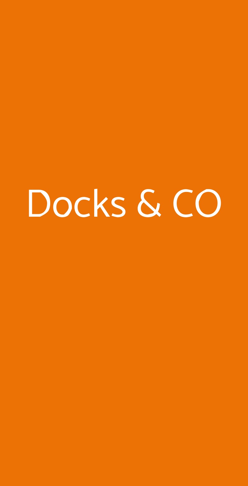Docks & CO Roma menù 1 pagina