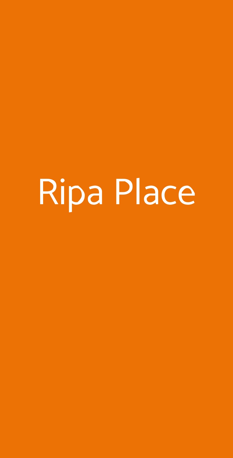 Ripa Place Roma menù 1 pagina