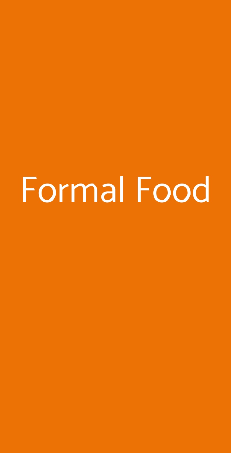 Formal Food Fiumicino menù 1 pagina