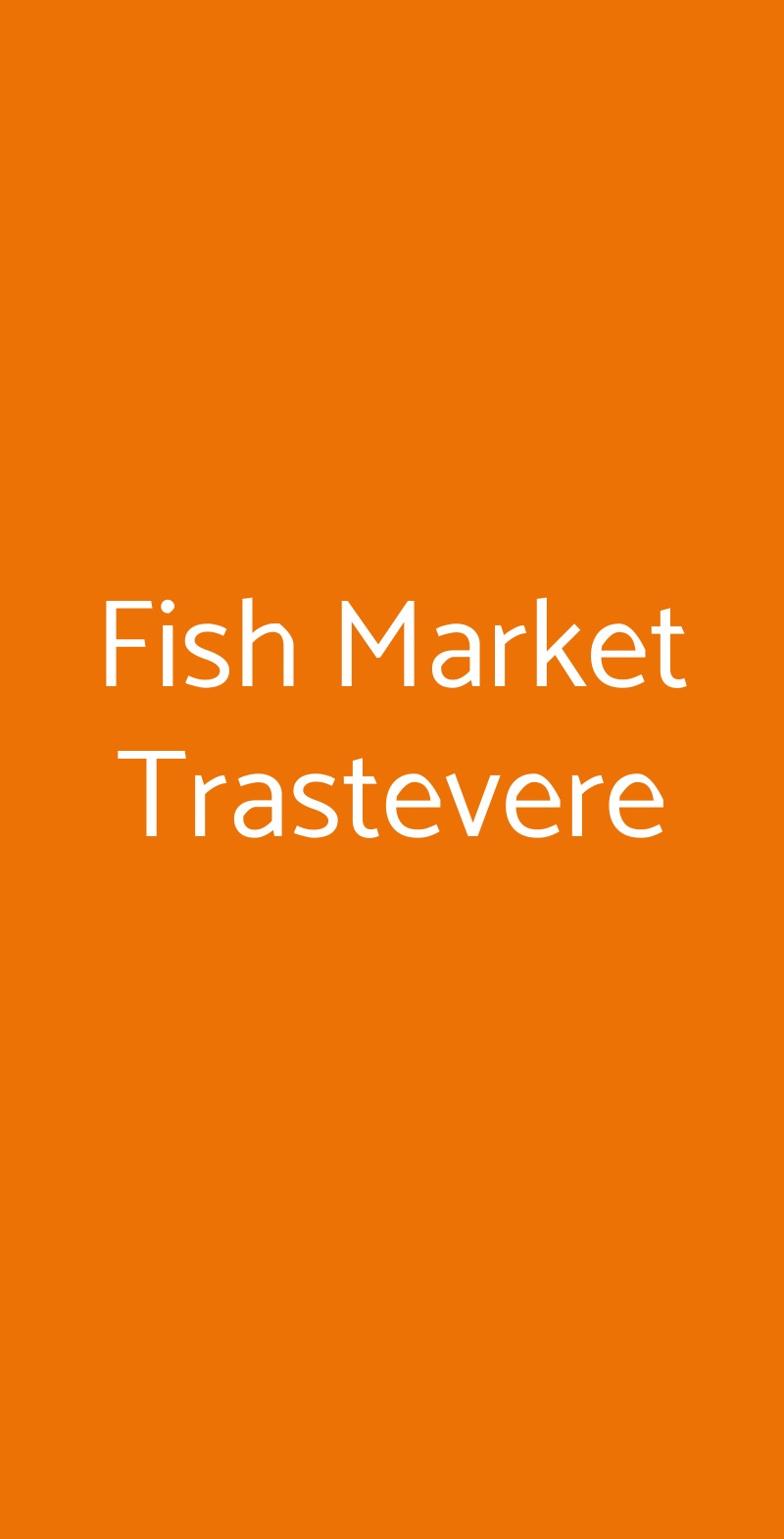 Fish Market Trastevere Roma menù 1 pagina