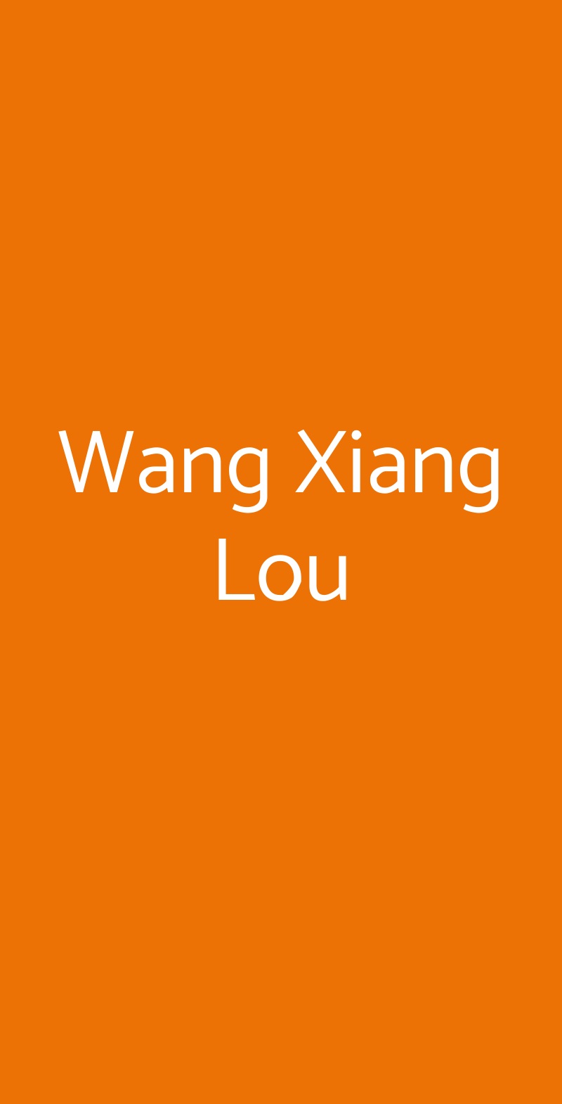 Wang Xiang Lou Roma menù 1 pagina