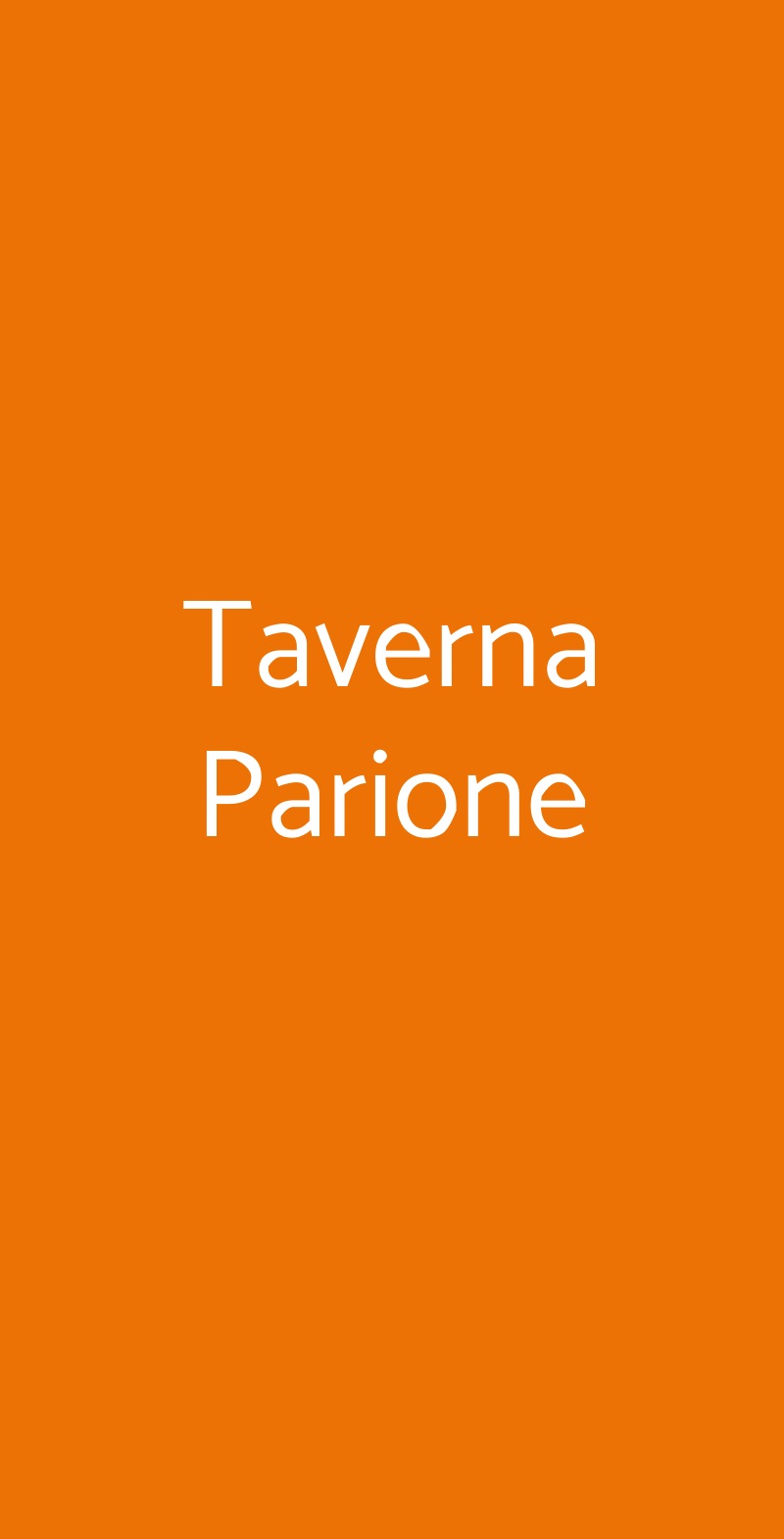 Taverna Parione Roma menù 1 pagina