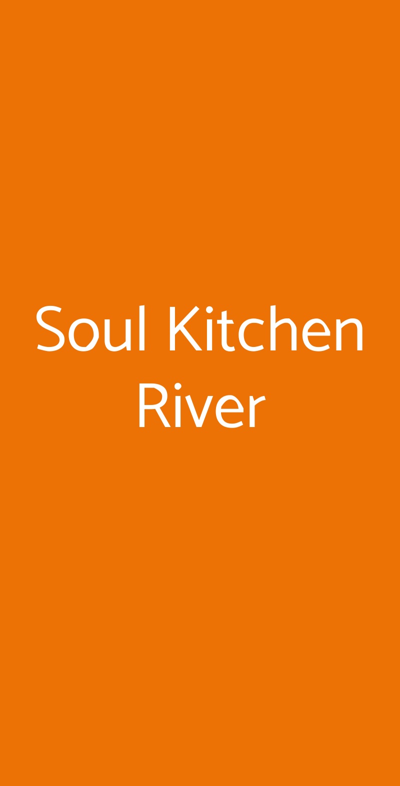 Soul Kitchen River Roma menù 1 pagina