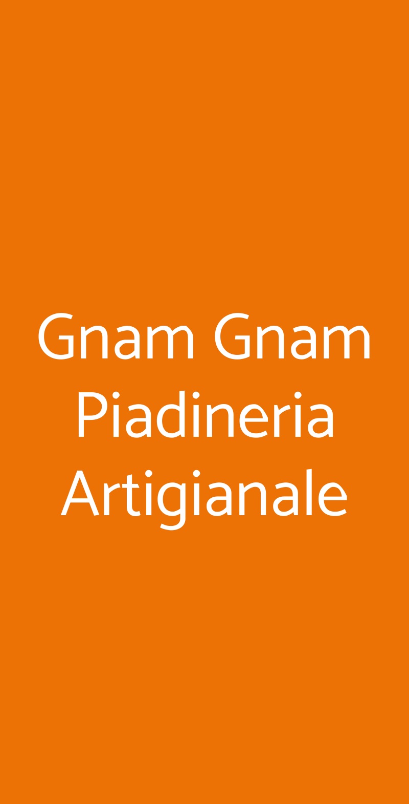 Gnam Gnam Piadineria Artigianale Roma menù 1 pagina