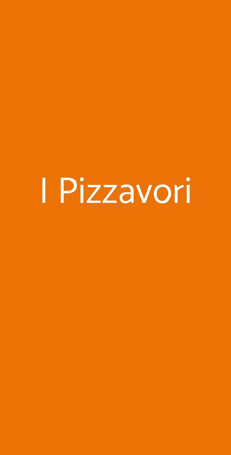 I Pizzavori Roma menù 1 pagina