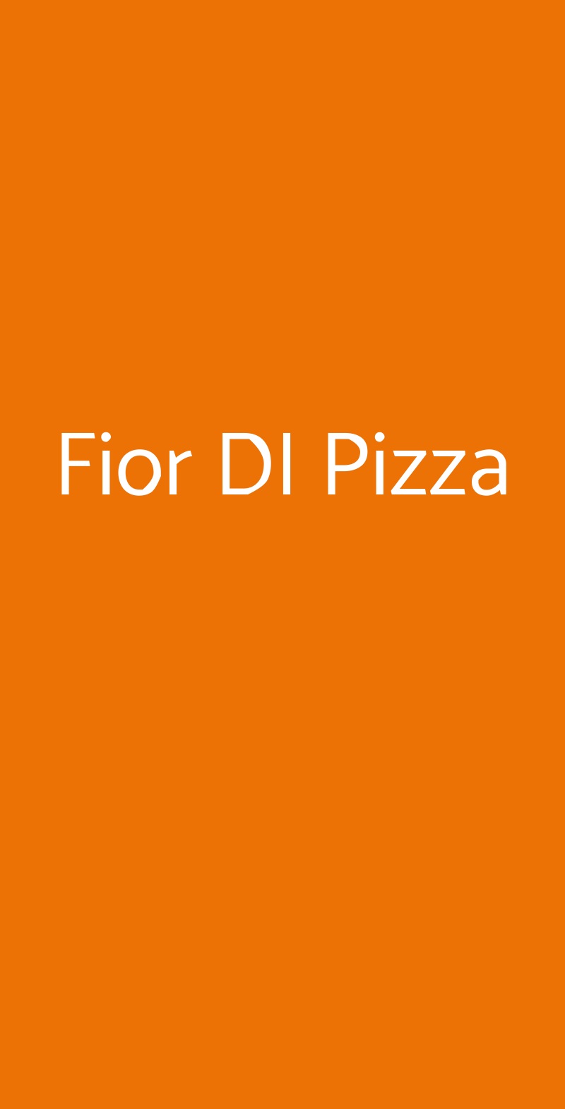 Fior DI Pizza Roma menù 1 pagina
