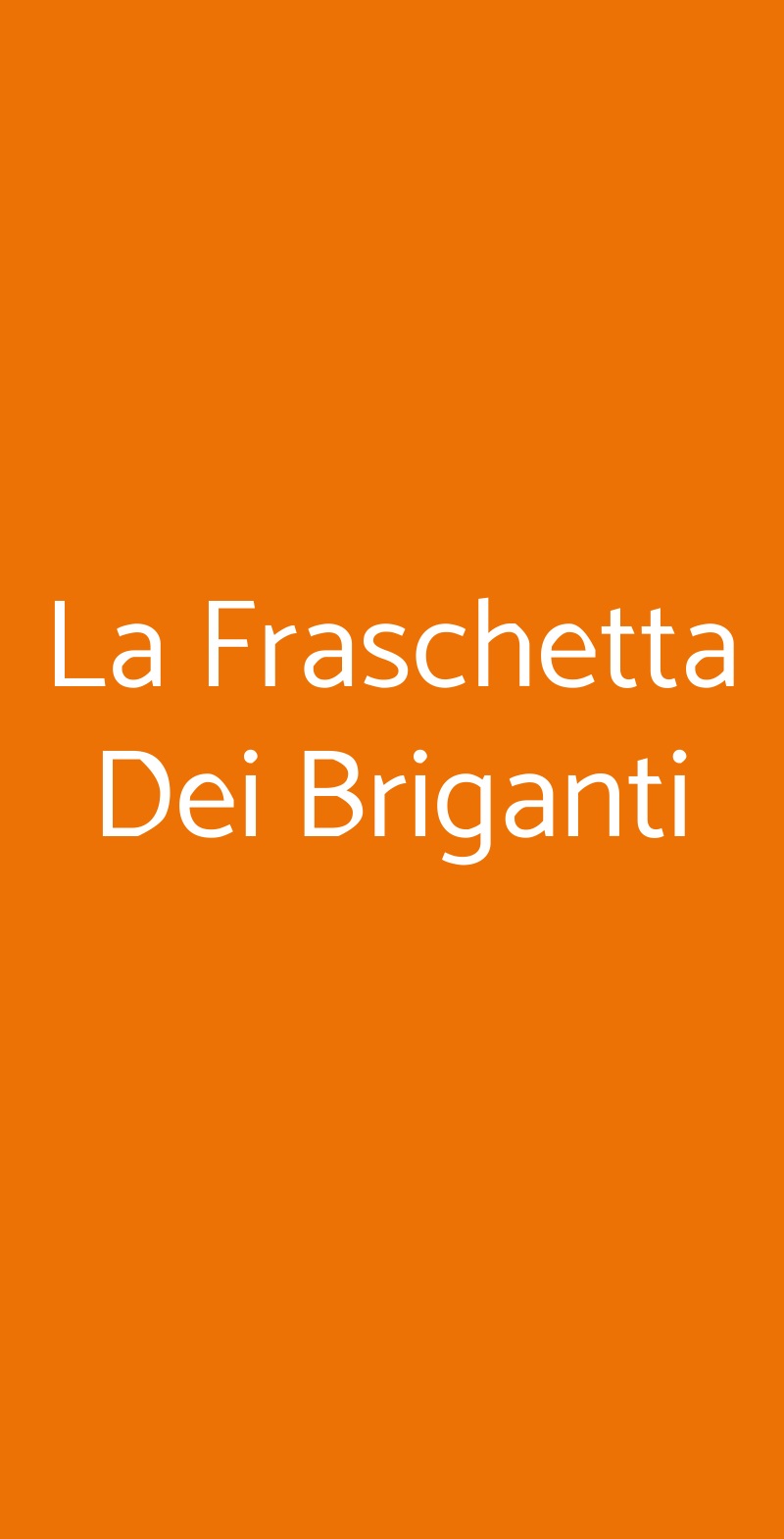 La Fraschetta Dei Briganti Roma menù 1 pagina