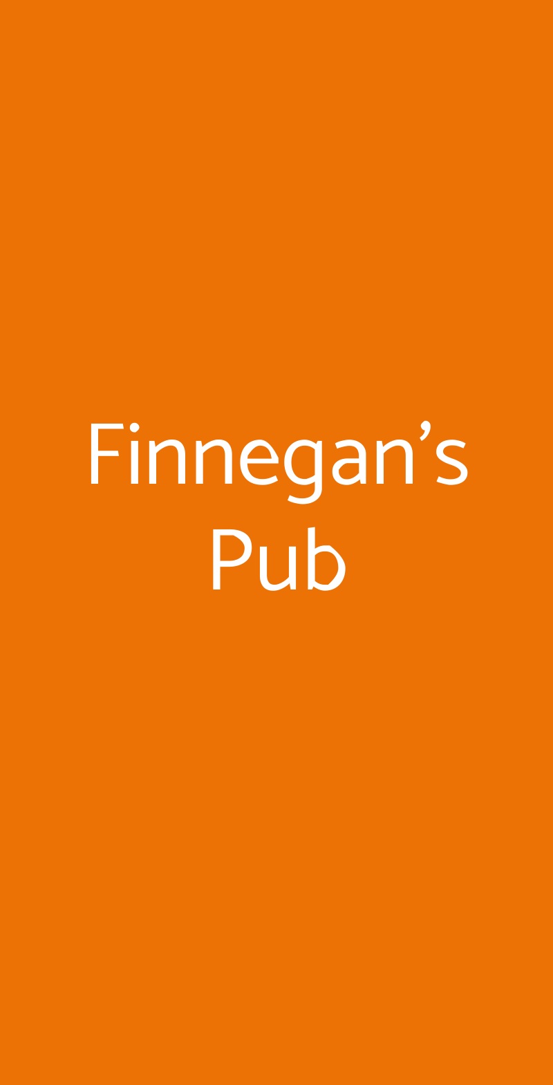 Finnegan's Pub Marino menù 1 pagina