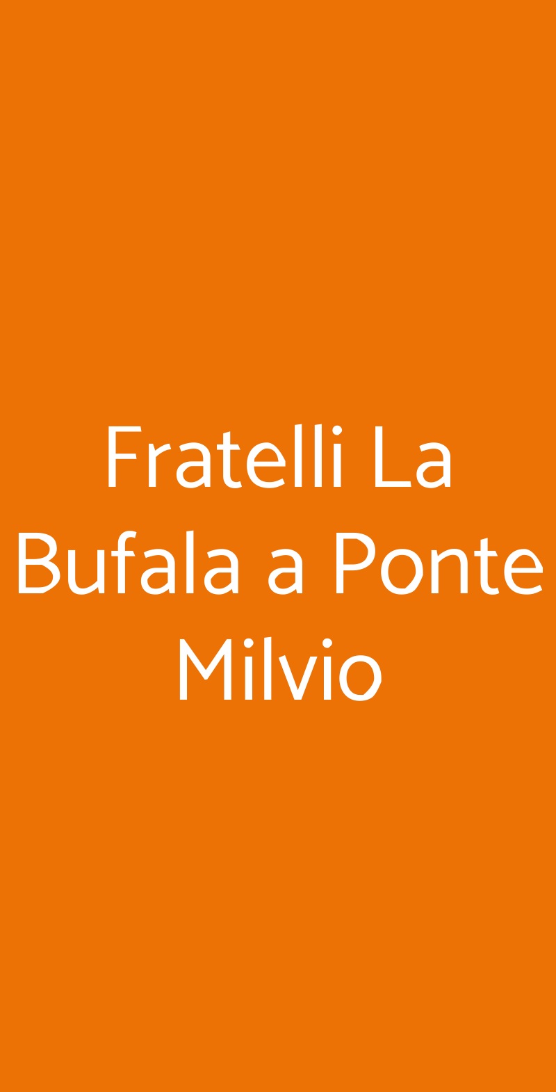 Fratelli La Bufala a Ponte Milvio Roma menù 1 pagina