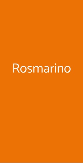 Rosmarino, Albano Laziale