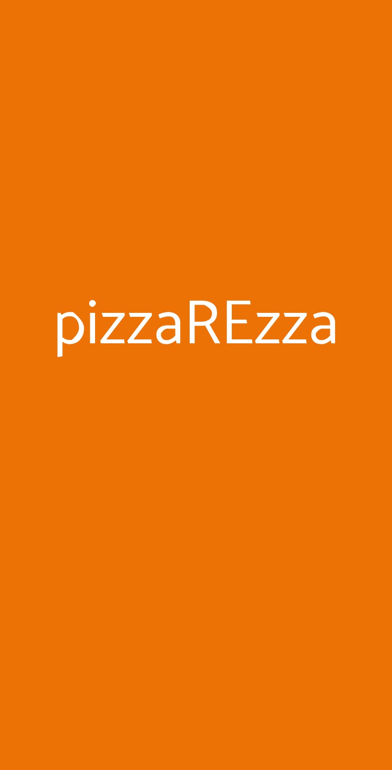 pizzaREzza Roma menù 1 pagina