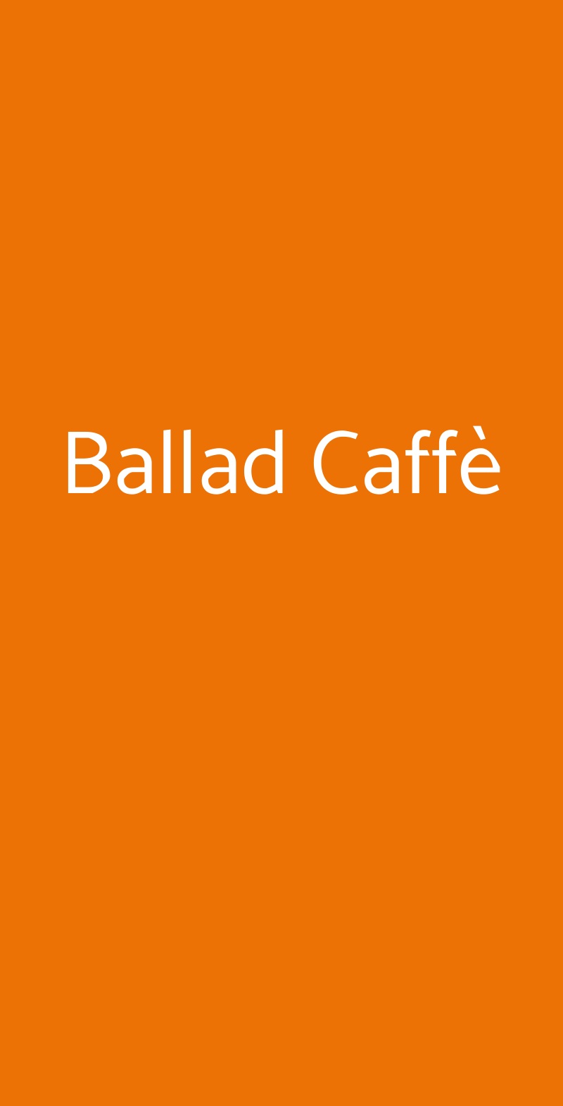 Ballad Caffè Roma menù 1 pagina