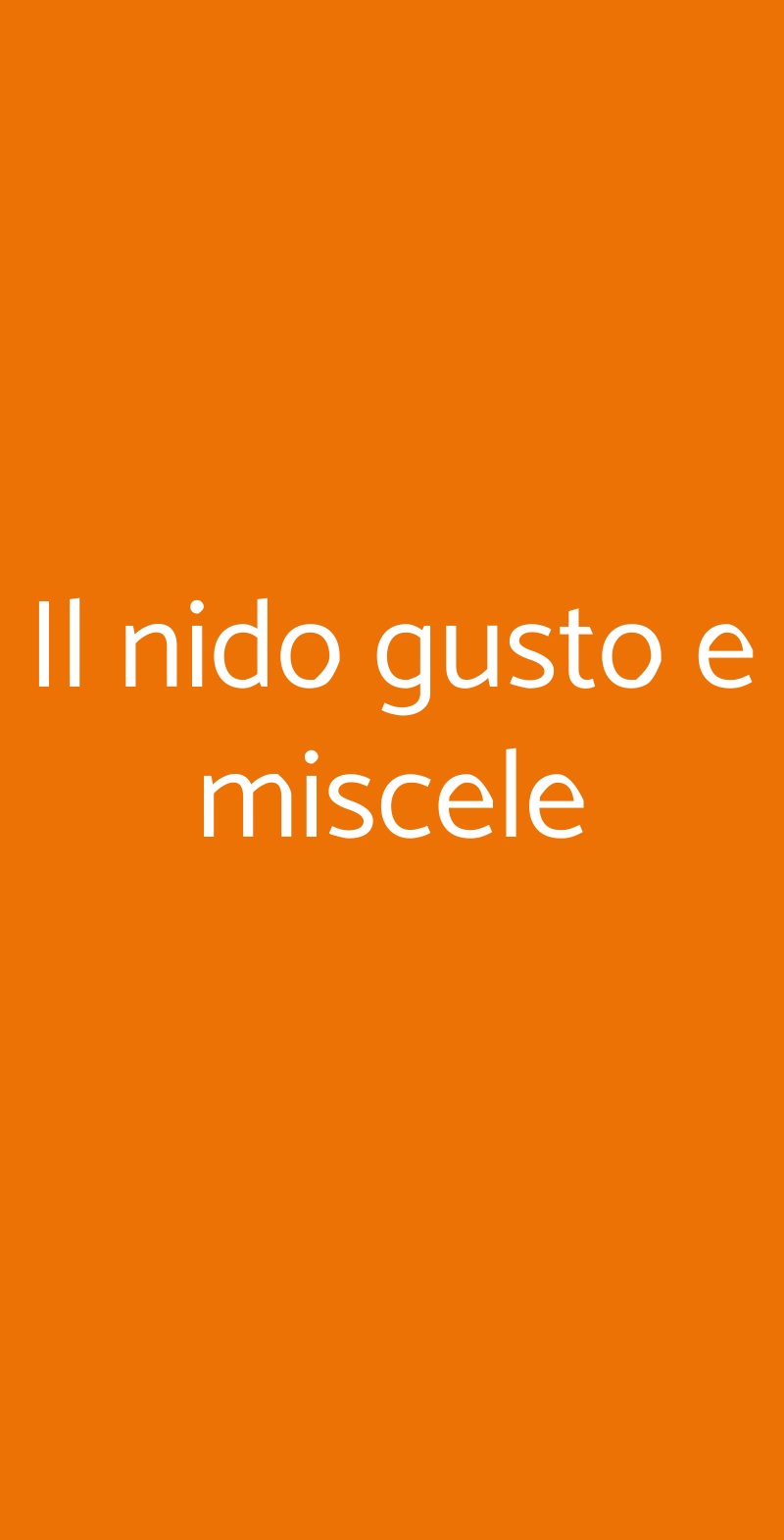 Il nido gusto e miscele Roma menù 1 pagina