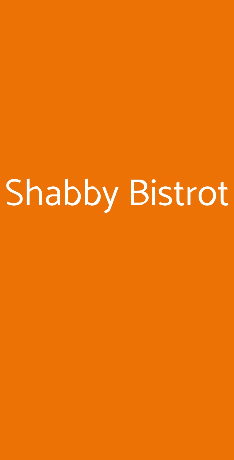 Shabby Bistrot Roma menù 1 pagina