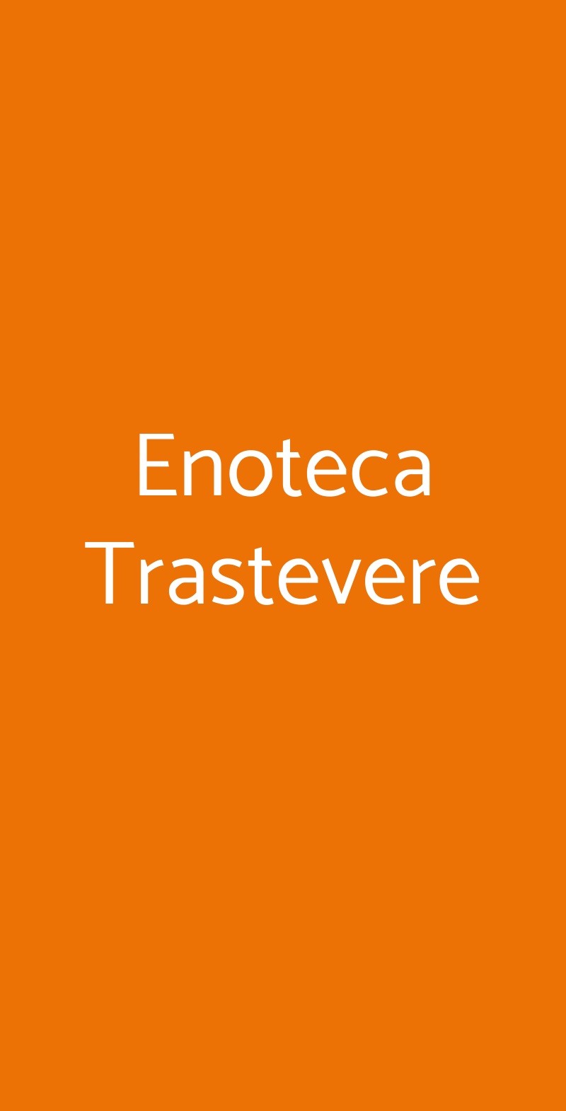 Enoteca Trastevere Roma menù 1 pagina