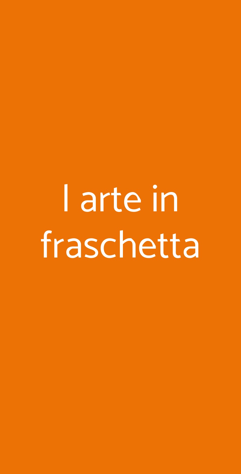 L Arte In Fraschetta, Roma