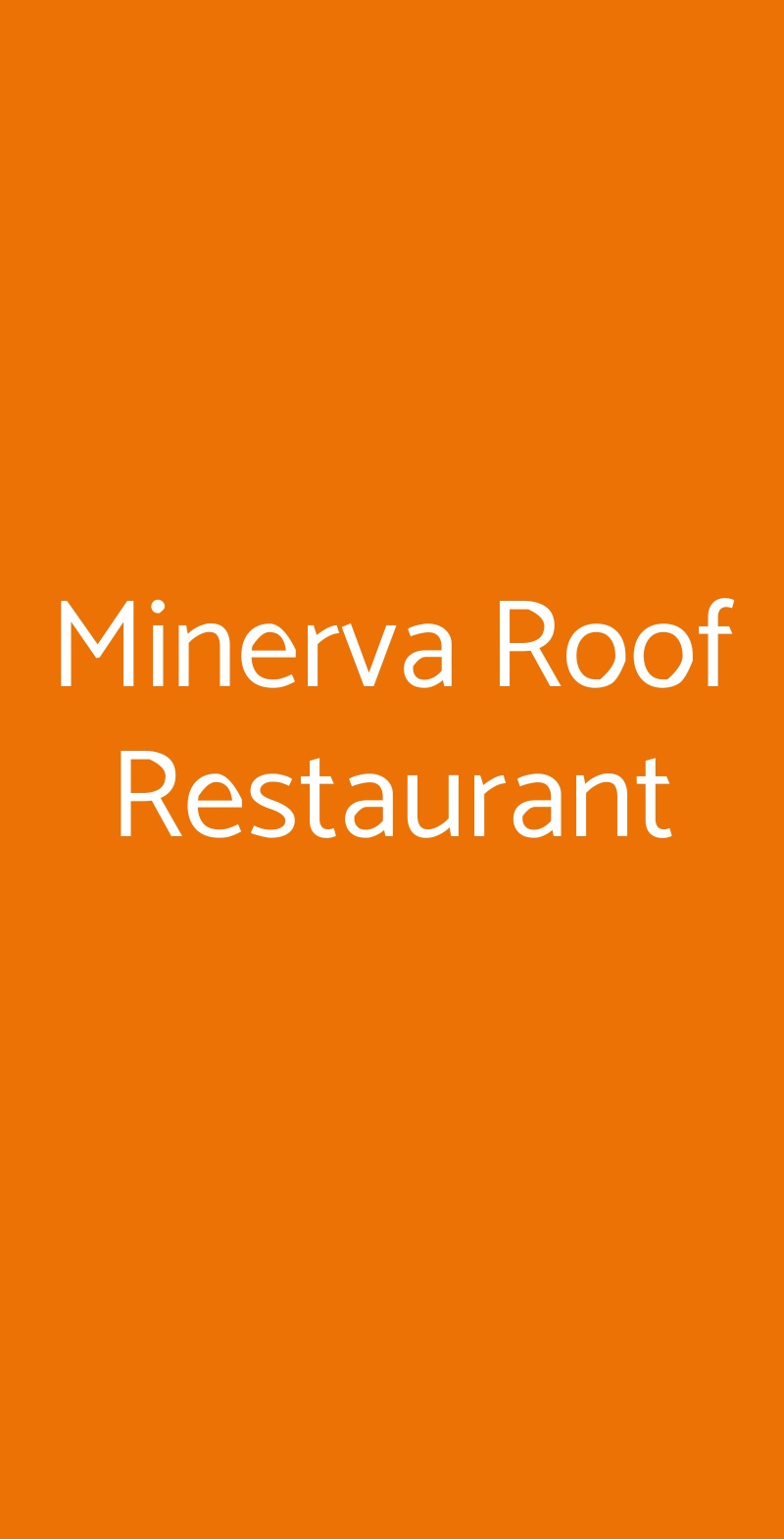 Minerva Roof Restaurant Roma menù 1 pagina