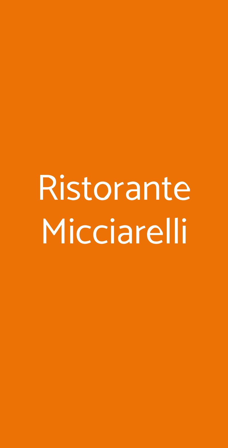Ristorante Micciarelli Tivoli menù 1 pagina