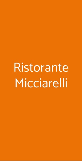 Ristorante Micciarelli, Tivoli