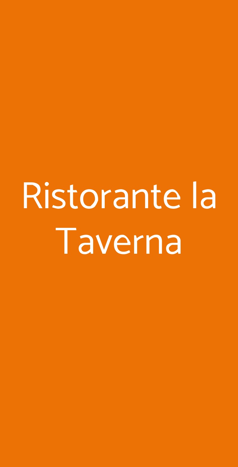 Ristorante la Taverna Roma menù 1 pagina