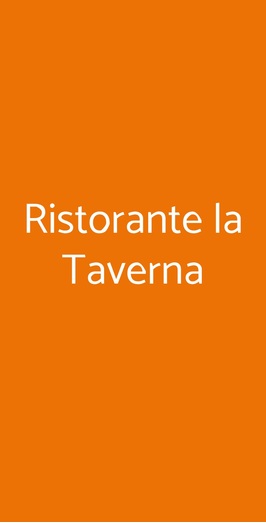 Ristorante La Taverna, Roma