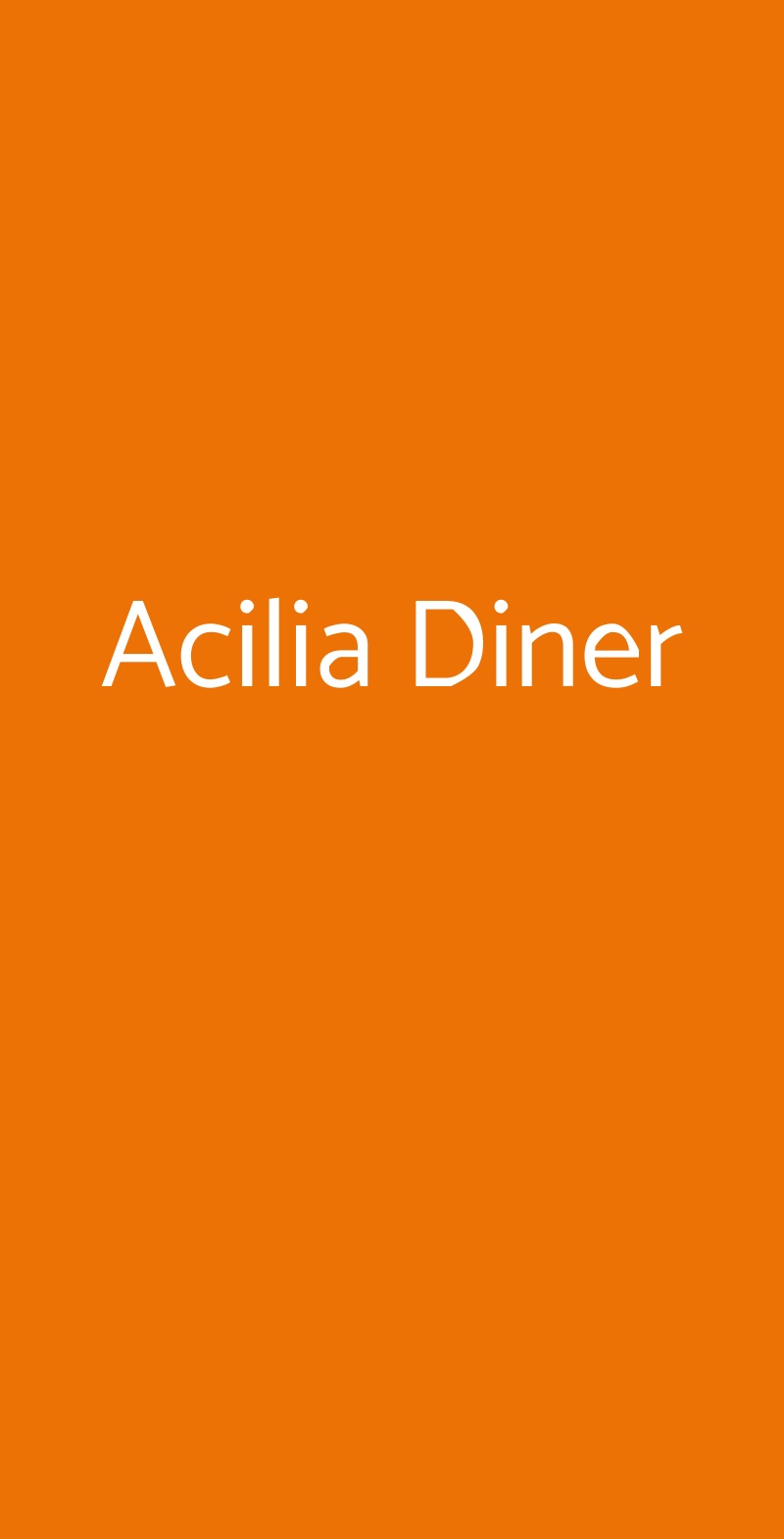 Acilia Diner Roma menù 1 pagina