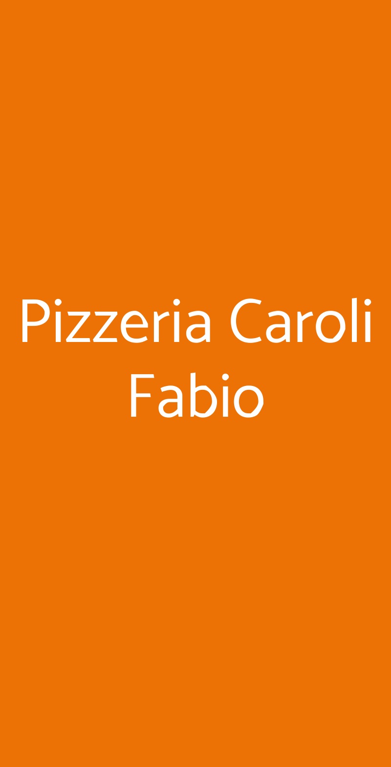Pizzeria Caroli Fabio Pomezia menù 1 pagina