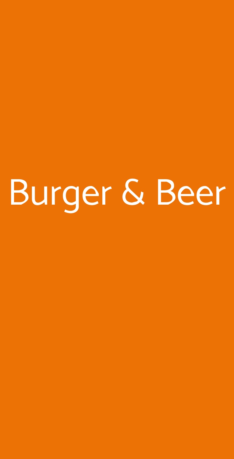 Burger & Beer Lido di Ostia menù 1 pagina
