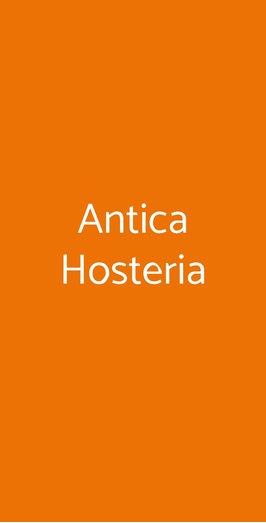 Antica Hosteria