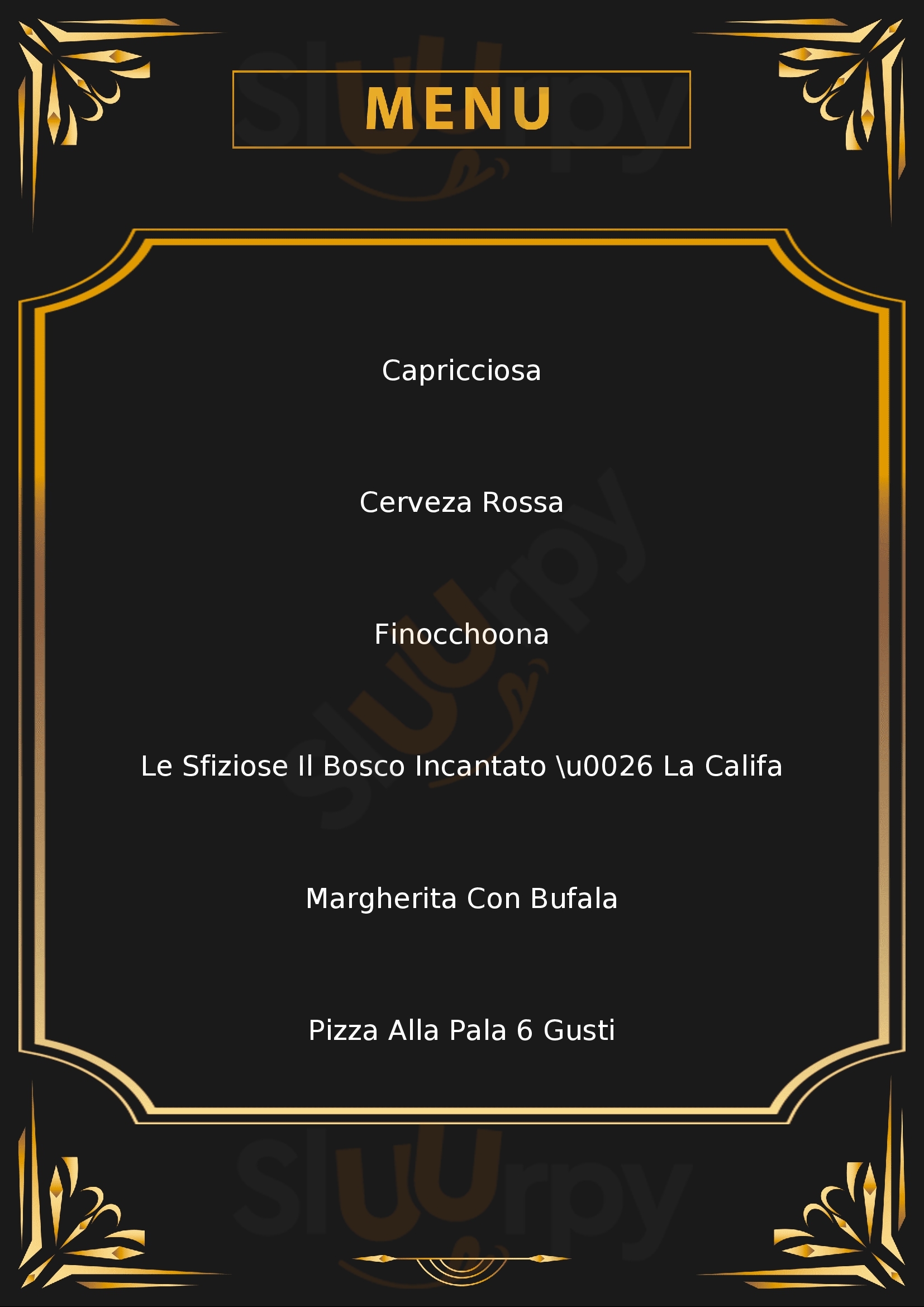 Pizzeria Red Carpet Civitavecchia menù 1 pagina