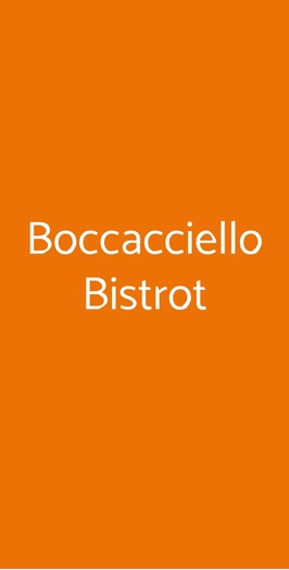 Boccacciello Bistrot, Roma