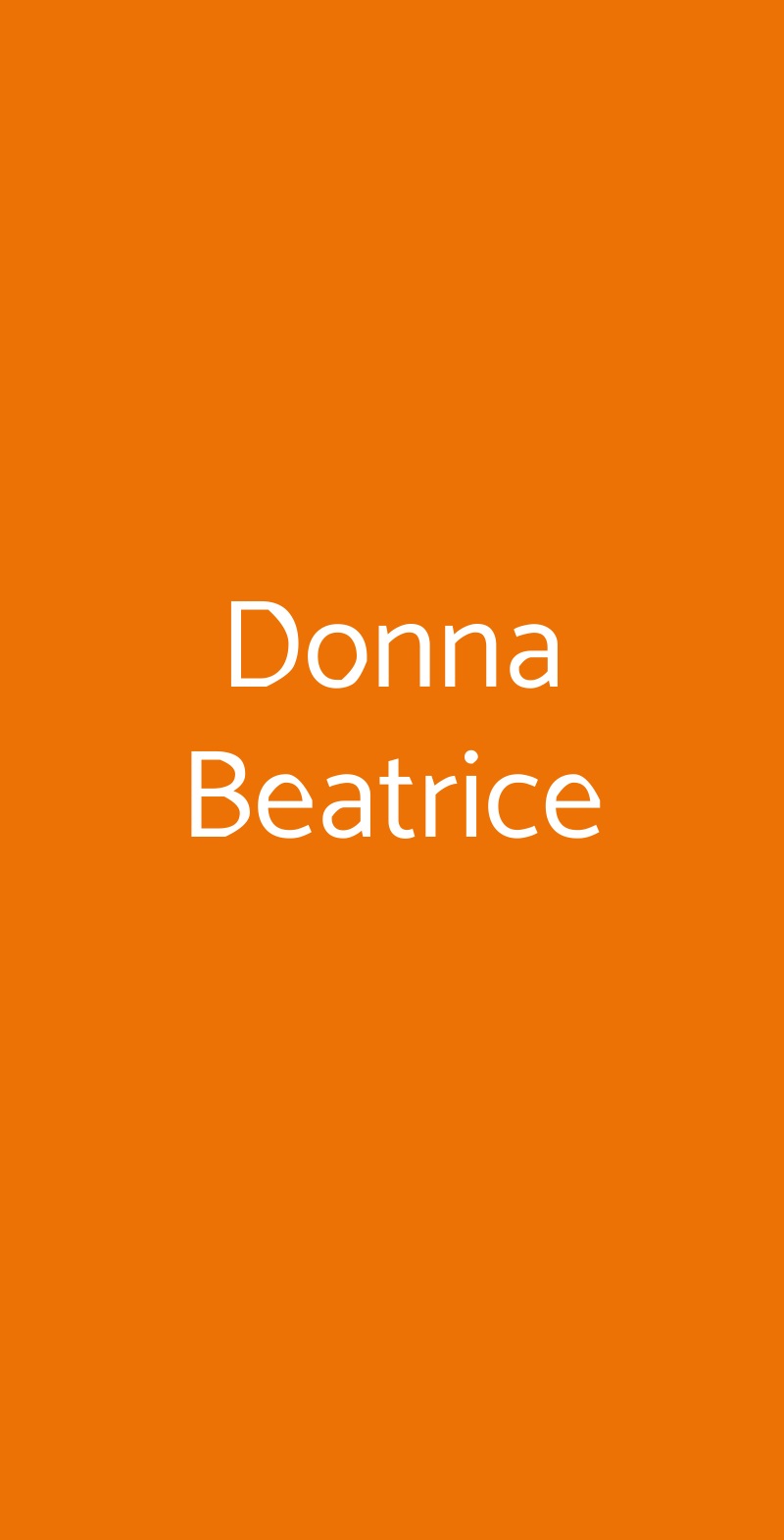 Donna Beatrice Roma menù 1 pagina