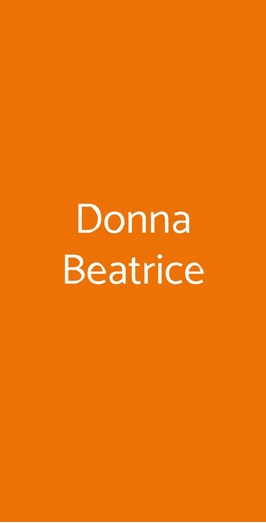 Donna Beatrice, Roma