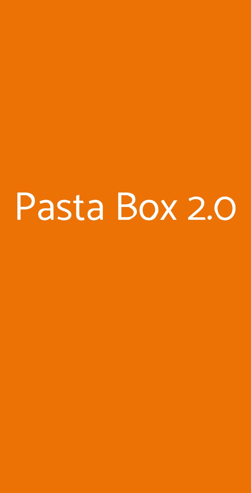 Pasta Box 2.0 Roma menù 1 pagina