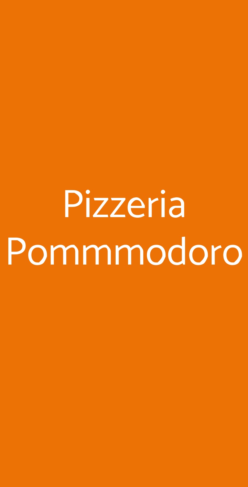 Pizzeria Pommmodoro Roma menù 1 pagina